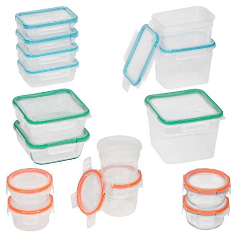 Snapware 30-Piece Total Solution Food Storage Set, Glass and Plastic