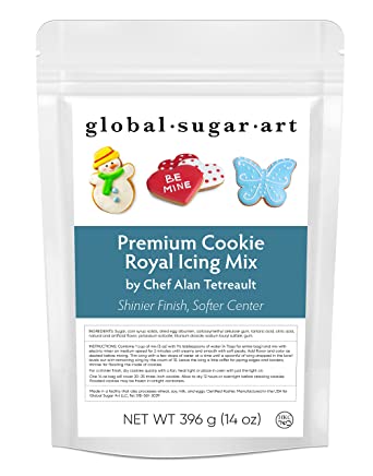 Global Sugar Art Premium Royal Cookie Icing Mix White, 14 Ounces by Chef Alan Tetreault