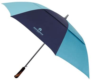 Weatherproof 67 Inch Auto Open Golf Umbrella with Vented Canopy, Blue Combo, One Size