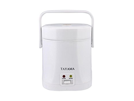 Tayama TMRC-03 1.5 Cup Portable Mini Rice Cooker, White