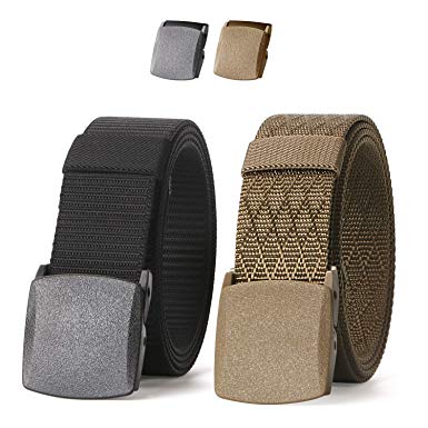 JASGOOD Nylon Canvas Breathable Military Tactical Men Waist Belt With Plastic Buckle