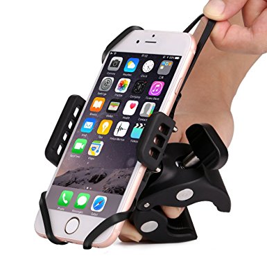 Bike & Motorcycle Cell Phone Mount - Patekfly Bike Mount For iPhone 7 (5, 6s 6Plus, 7Plus), Samsung Galaxy or any Smartphone & GPS - Universal Mountain & Road Bicycle Handlebar Cradle Holder.