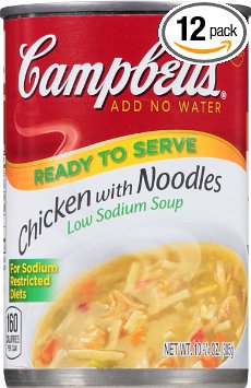 Campbell's Low Sodium Soup, Chicken with Noodles, 10.75 Ounce (Pack of 12)