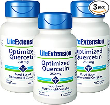 Life Extension Optimized Quercetin Capsules, 60-Count (Pack of 3)