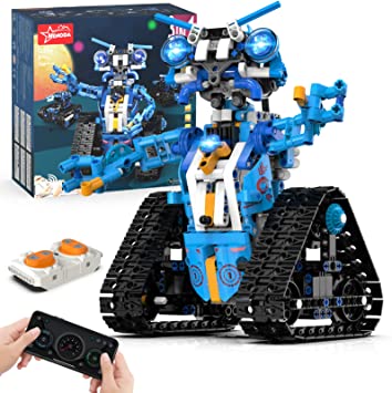 Henoda Robot Toy STEM Building Construction Toys for Kids 8-12 Years Old, 3-in-1 Building Set Remote & App Controlled Robot Toy Gifts for Boy & Girls Aged 8 9 10 11 Years Old - 606pcs