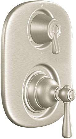 Moen T4111BN Kingsley Moentrol Shower Valve with 3-Function Integrated Diverter Valve Trim, Valve Required, Brushed Nickel