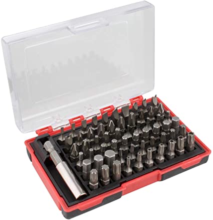 ABN Security Bit Set - 61 Piece Assorted Screwdriver Bits and Magnetic Extension Bit Holder, Impact Driver Bits