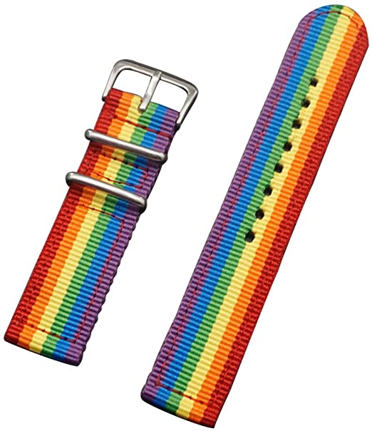 Rainbow 2 Piece NATO Watch Strap for Sale Premium Nylon Watch Band with Stainless Steel Buckle Wristband 18mm/20mm/22mm/24mm