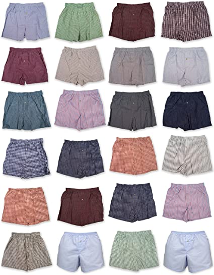 Classic Basics Men's Woven Boxers Sleep Shorts Travel Pack Collection