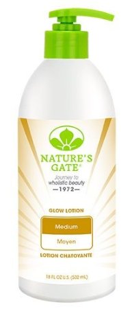 Natures Gate Glow Lotion medium skin tones 16 Ounce Bottle
