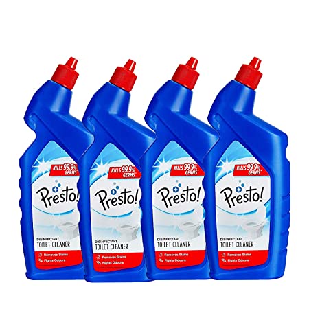 Amazon Brand - Presto! Disinfectant Toilet Cleaner - 1 L (Pack of 4)
