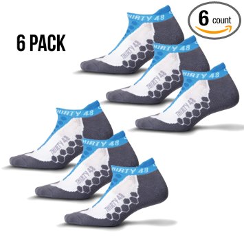 Thirty48 Running Socks Unisex, CoolMax Fabric Keeps Feet Cool & Dry 1,3&6 Pairs