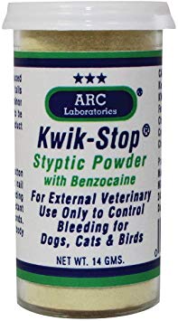 ARC Laboratories Kwik-Stop Styptic Powder for Dogs, Cats, and Birds, 14 g