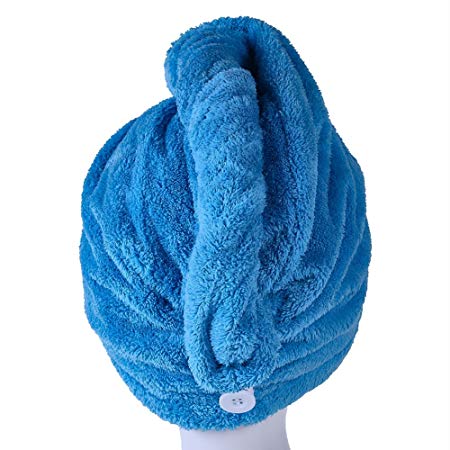 YYXR Microfiber Quick Drying Hair Towel Wrap - Super Absorbent Drastically Reduce Hair Drying Time