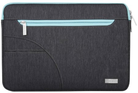 Mosiso Laptop Sleeve, Polyester Case Cover 15-15.6 Inch Laptops/Notebook Computer/MacBook Air& Pro/Chromebook(Internal Dimensions: 15.16 x 0.79 x 10.63 inches), Black