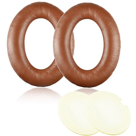 Coffee Brown Replacement Earpad Ear Pad Cushions for Bose Quietcomfort 2 QC2, Quietcomfort 15 QC15, Quietcomfort 25 QC25, AE2, AE2i , AE2w Headphone with ITIS Headphone Cable Clip