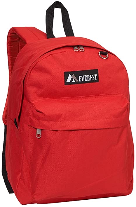 Everest Luggage Classic Backpack, Red, Large