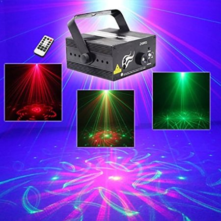 Wonsung 40 gobos red green RG light 3W LED BLUE Stage Lighting Projector Spotlight auto Sound/ Music Active DJ Equipment for Disco Lights