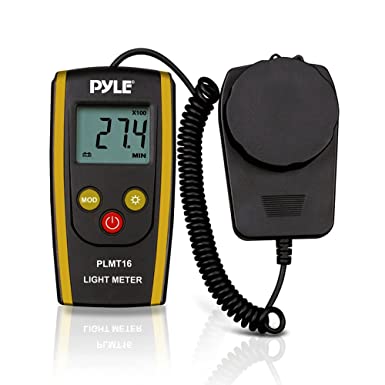 Pyle PLMT16 - Digital Handheld Photography Light Meter with - Measures Lux and Lumens (200,000 LUX MAX Range)