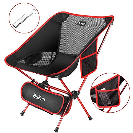 BuFan Camping Chair Portable Outdoor Compact Ultralight Folding Chairs for Fishing Beach Hiking Picnic with Backpacking