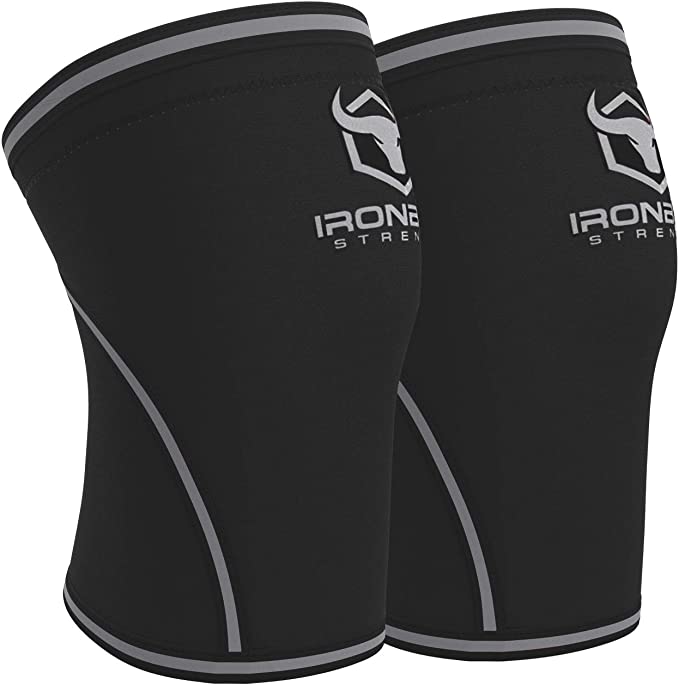 Iron Bull Strength 7mm Knee Sleeves (Pair) for Weightlifting & Powerlifting (USPA, IPL, IWF & USAW Approved) | High-Performance Knee Compression Support for Squats, Weight Lifting - Men and Women