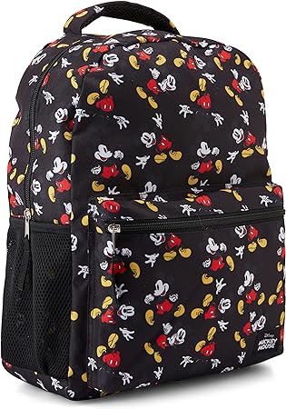 Mickey Mouse Allover Bookbag Backpack - Mickey Mouse Allover School Bag - Backpack for Boys, Girls, Kids, Adults (Black)