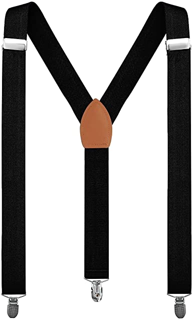 Calvertt Mens Suspenders Y-shape Tuxedo suspenders for Casual&Formal