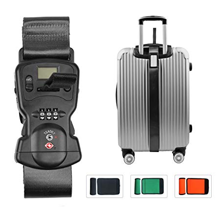 Smaior Luggage Scale Luggage Straps Tsa Luggage Locks 3 in 1 Travel Accessories (Black)