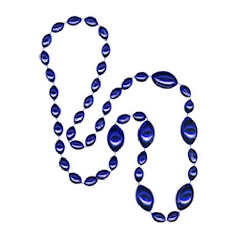 Jumbo Football Beads Royal Blue/Royal Blue 2 Piece