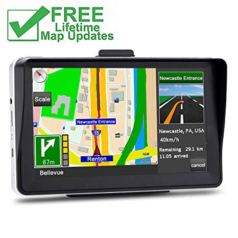 GPS Navigation for Car, 7 Inch Car GPS 8GB Touch Screen GPS Navigation System, Vehicle Electronics Lifetime Free Maps