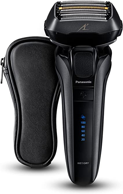 Panasonic ES-LV6U Wet & Dry 5-Blade Electric Shaver for Men - Precise Clean Shaving, Black