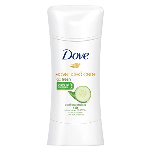 Dove Advanced Care Antiperspirant Deodorant, Cool Essentials, White , 2.6 oz