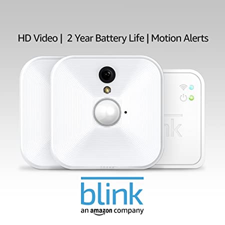 Blink Indoor Home Security Camera System with Motion Detection, HD Video, 2-Year Battery Life and Cloud Storage Included - 2 Camera Kit
