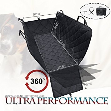 Dog Seat Cover for Car-Premium 5 Layers -100% Waterproof & Scratch Proof & Nonslip Backing & Hammock with Side Flags, Well Quilted, Durable for Trucks, Jeep and SUVs by Acare