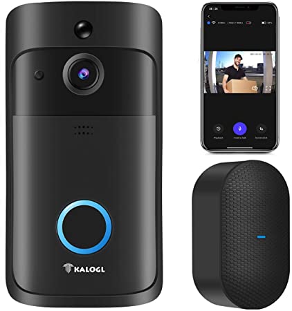 Video Doorbell Wireless WiFi Doorbell Camera with Chime [2021 Upgraded] Monitor No Monthly Fee Cloud Storage HD WiFi Security Camera Two Way Talk for iOS & Android Phone