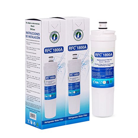 OnePurify RFC1800A2PK Bosch CS-52 640565 Compatible Refrigerator Water Filter (2 Pack)