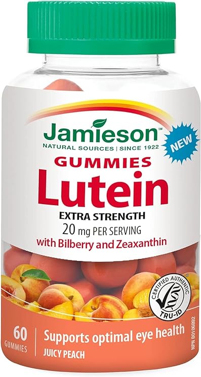 Jamieson Lutein Gummies 20 mg - With Bilberry and Zeaxanthin