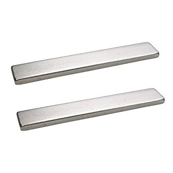 totalElement Super Strong Industrial Grade 3 x 1/2 x 1/8 Inch Neodymium N48 Bar Magnet (2 Pack)