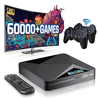 Kinhank Super Console X2 Pro Pre-installed 65,000  Classic Games,256G Retro Gaming Consoles Compatible with 60  emulators, S902X2 Chip, Three Systems in One, Include Remote, Wireless Controllers