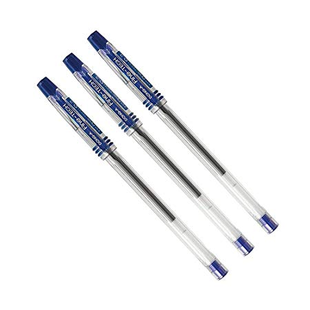 Dong-A Fine-Tech 0.3mm Gel Ink Rollerball Pen Set of 3pcs (Blue (No.38))