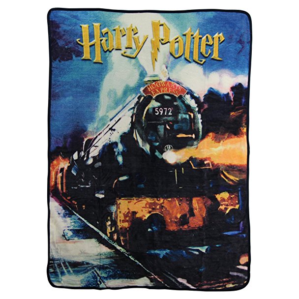 Kid's Colorful Character Micro Raschel Throw Blanket 46" x 60" (Harry Potter "Hogwarts Express")