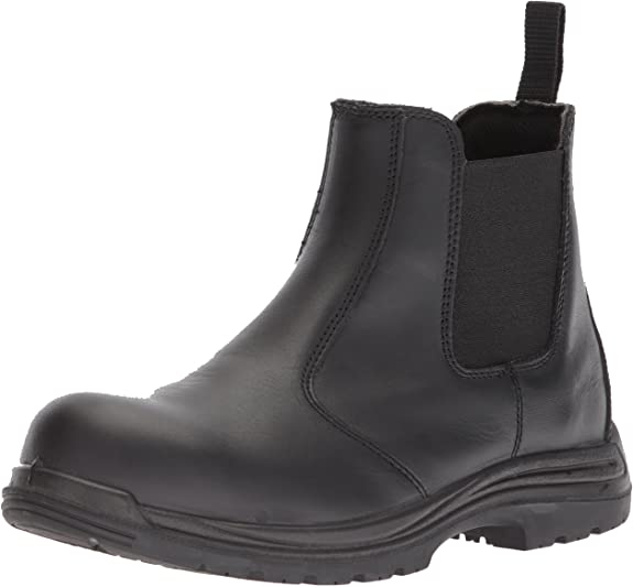 FSI Avenger Men's 6" Leather Composite Safety Toe Cap Slip Resistant Slip-On Work Shoes