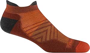 Darn Tough Men's Run No Show Tab Ultra-Lightweight with Cushion Sock (Style 1039) - Chestnut, Medium