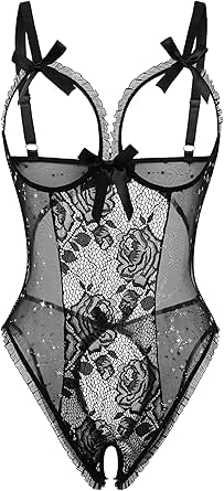 Avidlove Women One Piece Lingerie Sexy Lace Babydoll Mini Bodysuit