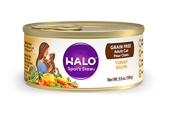 Halo Holistic Grain Free Natural Wet Cat Food For Adult Cats Turkey