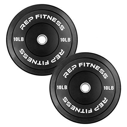 Rep Bumper Plates for Strength and Conditioning Workouts and Weightlifting 1-3 Year Warranty, Low Odor