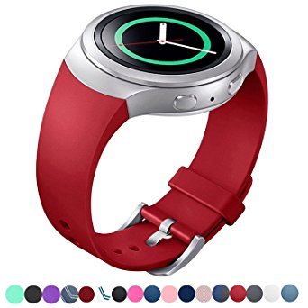 Lakvom Silicone Sport Style Watch Band for Samsung Gear S2 - Red