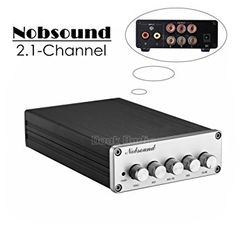 Nobsound HiFi TPA3116D2 2.1 Channel Digital Audio Power Amplifier Stereo Amp 2×50W 100W Subwoofer Treble Bass Independent Adjustment