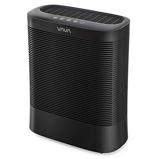 VAVA VA-EE004 Purifier with 3-in-1 True HEPA, Home Air Filter System with UV-C Light (Removes PM 2.5, Allergens, Dust, Pollen, Pet Dander, Odor, and Virus) Silent Operation & Auto, Black