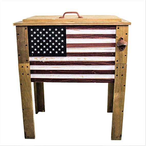 BACKYARD EXPRESSIONS PATIO · HOME · GARDEN 909939 Cooler with Decorative Flag